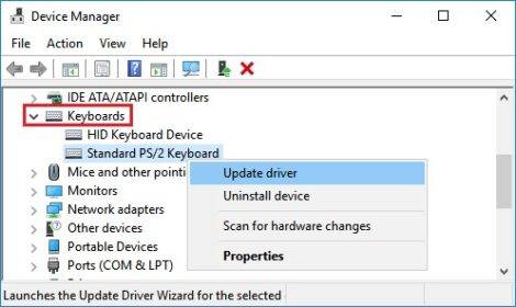 Update your Keyboard Driver