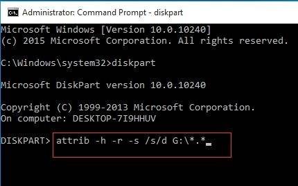 Unhide USB Files with Command Prompt