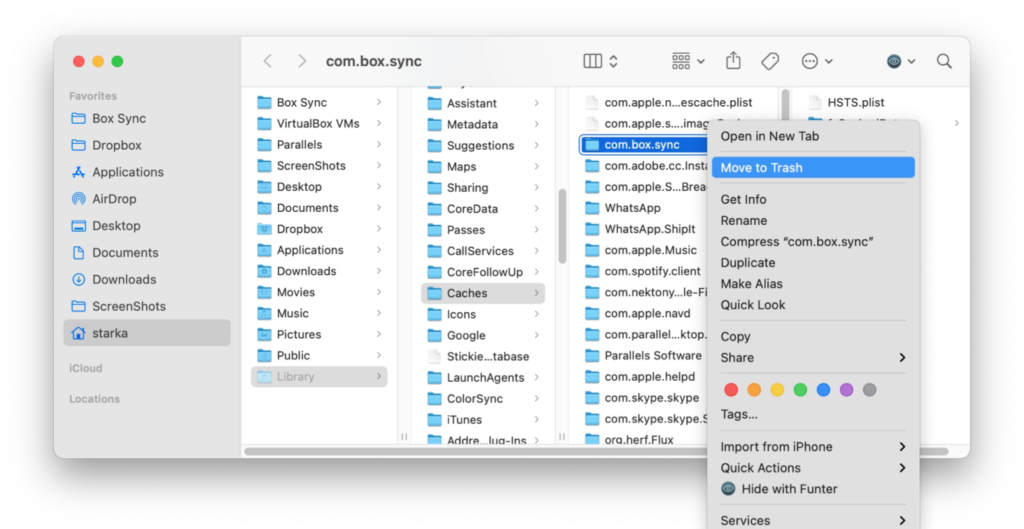 uninstall box sync mac