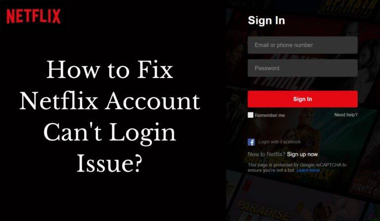 Can’t Log into Netflix.com