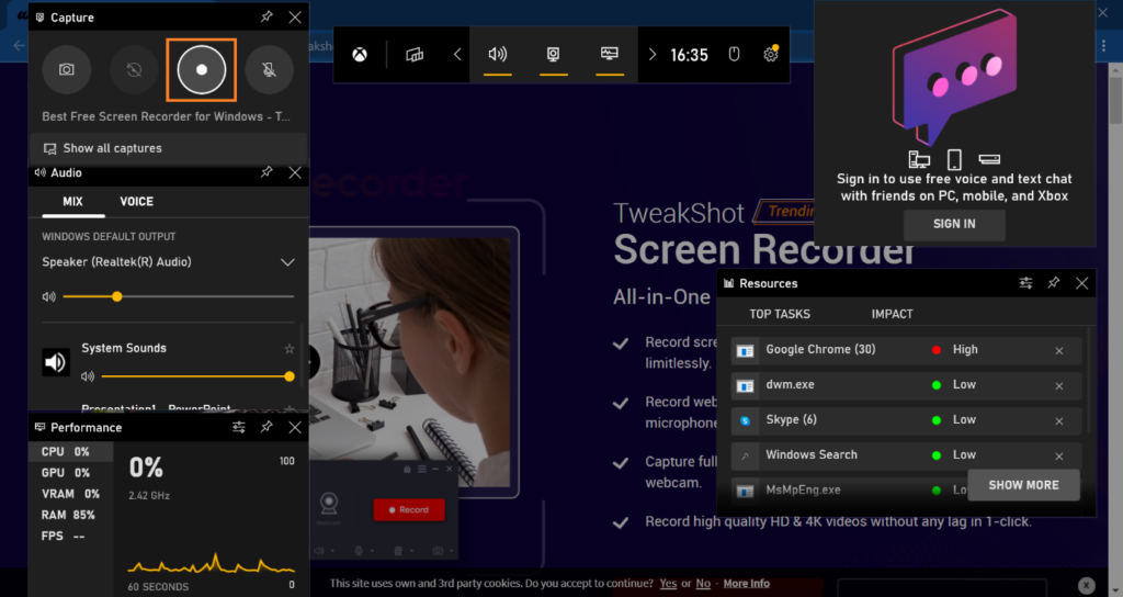 TweakShot Screen Recorder