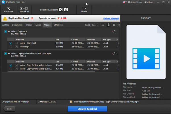 Manage & Delete Duplicate Videos