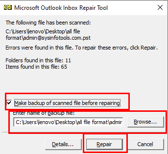 Fix Outlook is not Responding