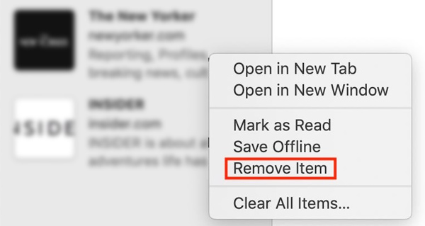 Clear the Reading List on Mac