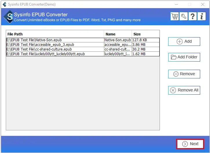 Convert EPUB File to PDF