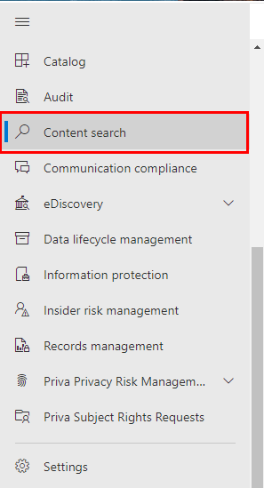 Content Search Panel
