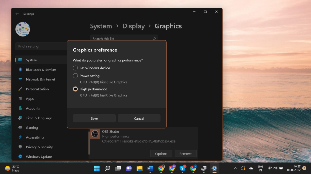 Fix the Graphics Card Error in Windows 11