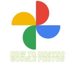 how to unsync google photos