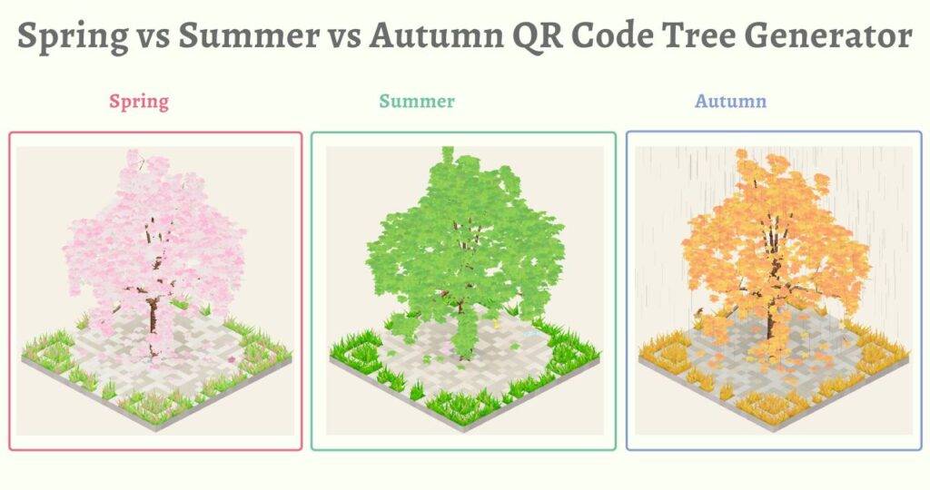 Spring vs Summer vs Autumn QR Code Tree Generator